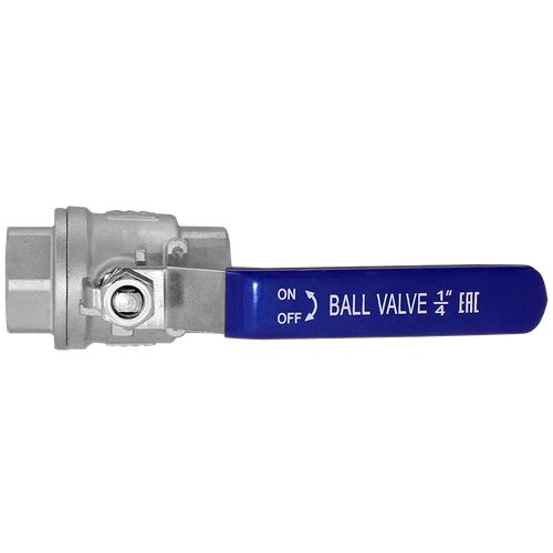 Кран шаровый муфтовый двусоставной нержавеющий (2PC), AISI304 DN 8 (1/4"), (CF8), PN64