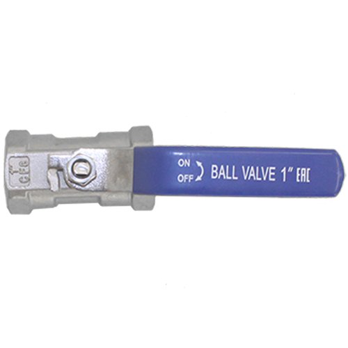 Кран шаровый муфтовый стандартнопроходной нержавеющий (1PC), AISI304 DN50 (2"), (CF8), PN40