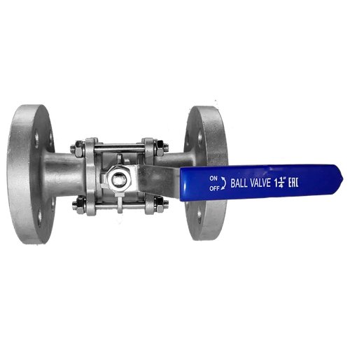 Кран шаровый фланцевый трехсоставной нержавеющий (3PC), AISI316 DN32 (1_1/4"), (CF8M), PN16