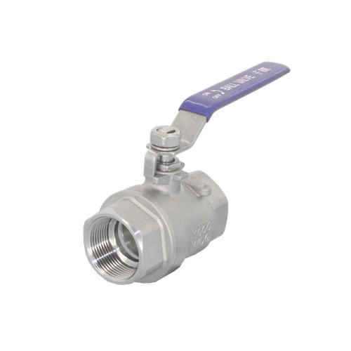 Кран шаровый муфтовый двусоставной нержавеющий (2PC), AISI304 DN15 (1/2"), (CF8), PN64