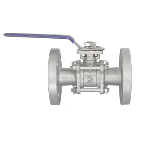 Кран шаровый фланцевый под привод нержавеющий (3PC), AISI304 DN15 (1/2"), (CF8), PN16