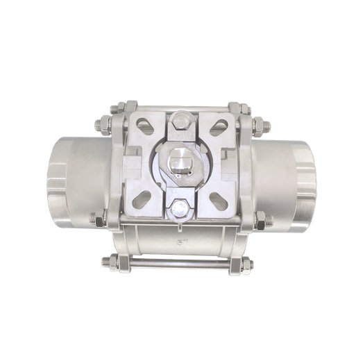 Кран шаровый приварной трехсоставной нержавеющий (3PC), AISI304 DN 125 (5"), (CF8), PN16