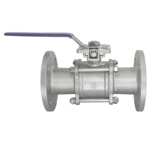 Кран шаровый фланцевый под привод нержавеющий (3PC), AISI304 DN65 (2_1/2"), (CF8), PN16