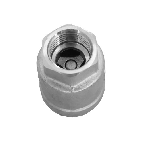 Обратный клапан муфтовый прямой нержавеющий, AISI304 DN15 (1/2"), (CF8), PN64
