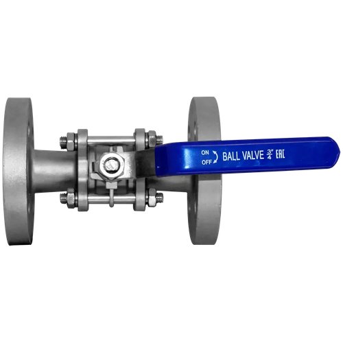 Кран шаровый фланцевый трехсоставной нержавеющий (3PC), AISI304 DN20 (3/4"), (CF8), PN16