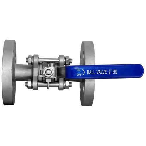 Кран шаровый фланцевый трехсоставной нержавеющий (3PC), AISI304 DN15 (1/2"), (CF8), PN16