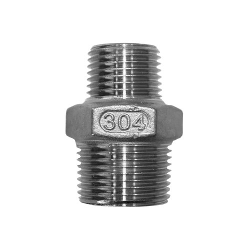 Ниппель резьбовой переходной нержавеющий,  AISI304 DN20 х DN15 (3/4" х 1/2"), (CF8), PN16