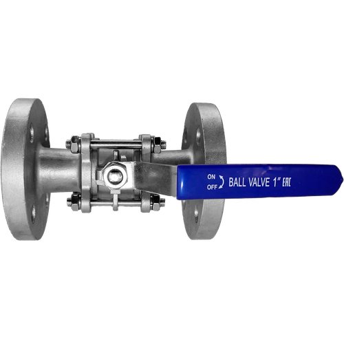 Кран шаровый фланцевый трехсоставной нержавеющий (3PC), AISI304 DN25 (1"), (CF8), PN16