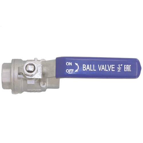 Кран шаровый муфтовый двусоставной нержавеющий (2PC), AISI304 DN15 (1/2"), (CF8), PN64