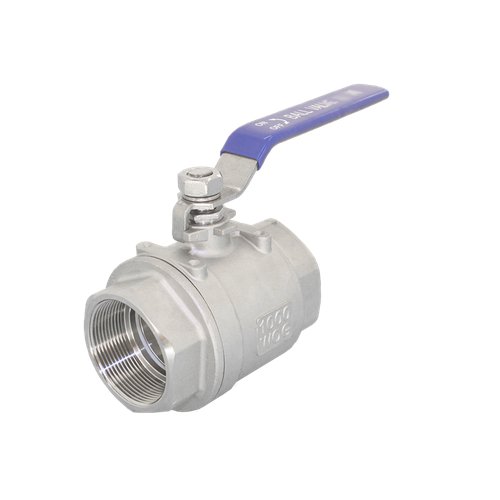 Кран шаровый муфтовый двусоставной нержавеющий (2PC), AISI304 DN40 (1_1/2"), (CF8), PN40