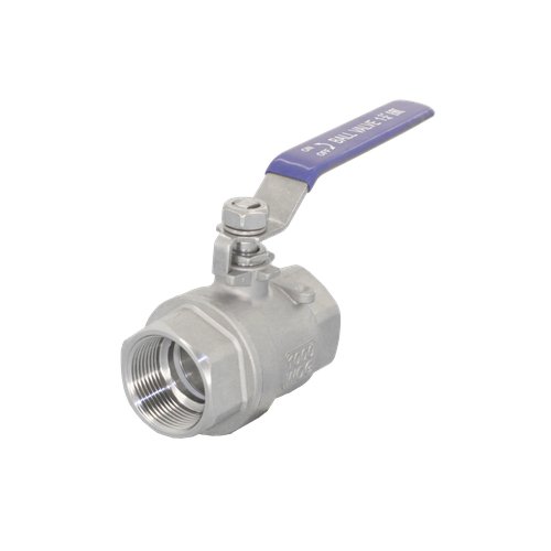 Кран шаровый муфтовый двусоставной нержавеющий (2PC), AISI316 DN32 (1_1/4"), (CF8M), PN40