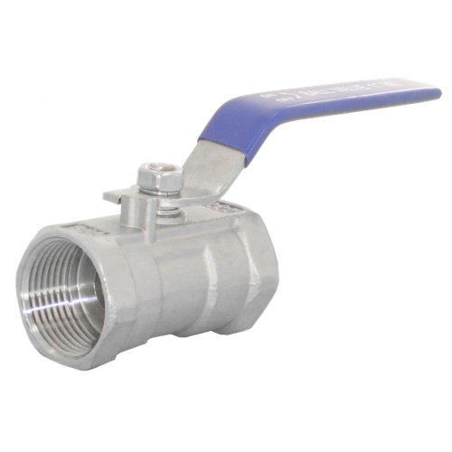 Кран шаровый муфтовый стандартнопроходной нержавеющий (1PC), AISI304 DN15 (1/2"), (CF8), PN64
