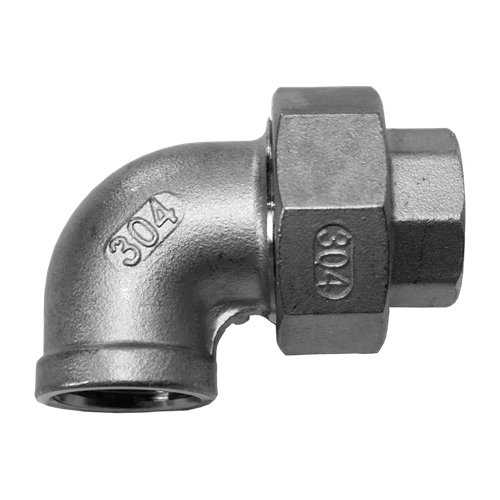 Американка угловая вр/вр нержавеющая, AISI304 DN15 (1/2"), (CF8), PTFE, PN16